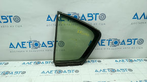 Door glass triangle with seal rear left Honda Accord 13-17 petrol, green tint, scratches