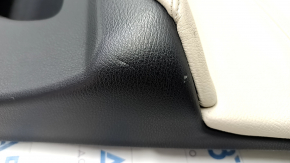 Door trim card front right BMW X5 E70 07-13 black, beige insert, wood trim, scratches, worn leather, needs cleaning
