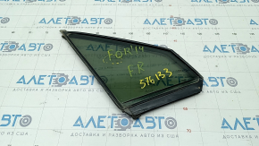 Door glass triangle with seal front right Subaru Forester 14-18 SJ green tint, scratches