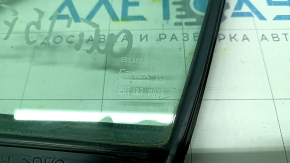 Green tint triangle door glass with seal, front left, Subaru Outback 2015-2019