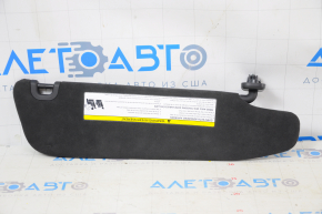 Tesla Model S 12-20 Left Visor Black Suede, No Hook, One Sticker, Scratches
