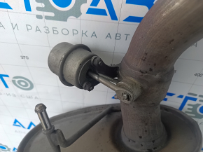 Muffler rear part barrel BMW X5 E70 07-13 3.0 with rectangular chrome tip, with damper, dented, 1 tip torn off