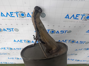Muffler rear part barrel BMW X5 E70 07-13 3.0 with rectangular chrome tip, with damper, dented, 1 tip torn off