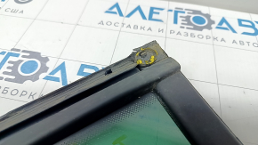 Door glass triangle rear left VW Tiguan 09-17 green tint, scratch, broken fastener