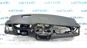 Torpedo front panel with AIRBAG BMW X5 E70 07-13 black, for projection