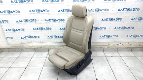 Driver's seat BMW X5 E70 07-13 without airbag, type 2, electric and memory, leather, with knee support, beige, worn, dry-cleanable