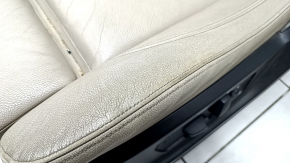 Driver's seat BMW X5 E70 07-13 without airbag, type 2, electric and memory, leather, with knee support, beige, worn, dry-cleanable