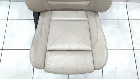 Passenger seat BMW X5 E70 07-13 without airbag, type 2, electric, leather, beige, with knee support, worn, scratch, for cleaning