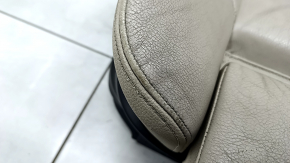 Passenger seat BMW X5 E70 07-13 without airbag, type 2, electric, leather, beige, with knee support, worn, scratch, for cleaning