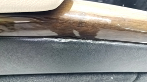 Central console armrest and cup holders BMW X5 E70 07-13 beige leather, worn, scratches, cracks, broken curtain, broken deflector