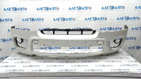 Bare front bumper BMW X5 E70 11-13 M sport, rest, for parking sensors, white, scratches, dented