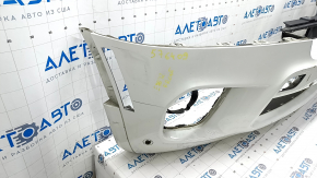 Bare front bumper BMW X5 E70 11-13 M sport, rest, for parking sensors, white, scratches, dented