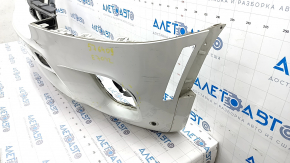 Bare front bumper BMW X5 E70 11-13 M sport, rest, for parking sensors, white, scratches, dented