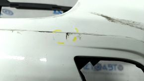 Bare front bumper BMW X5 E70 11-13 M sport, rest, for parking sensors, white, scratches, dented
