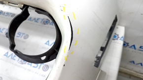 Bare front bumper BMW X5 E70 11-13 M sport, rest, for parking sensors, white, scratches, dented