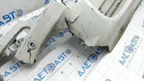 Bare rear bumper BMW X5 E70 11-13 rest for parking sensors, M style, white scratches, dents, torn