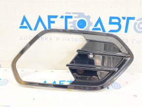 Bumper grille right Ford Escape MK3 17-19 rest, gloss, under fog lights