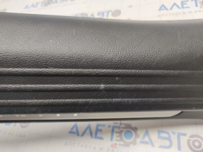 Door sill trim front right Infiniti QX50 19- black with chrome, scratches, broken fastening