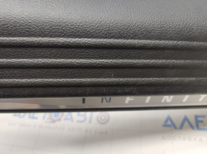 Door sill trim front right Infiniti QX50 19- black with chrome, scratches, broken fastening