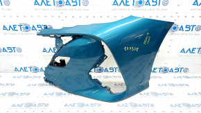 Front bare bumper left Toyota Prius 50 Prime 17-22 without parking sensors, blue 791, scratches, dented
