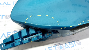 Front bare bumper left Toyota Prius 50 Prime 17-22 without parking sensors, blue 791, scratches, dented