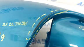 Front bumper bare right Toyota Prius 50 Prime 17-22 without parking sensors, blue 791, scratches, dented