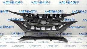 Radiator grill assembly Toyota Prius 50 Prime 17-19 without parking sensors, dented, scratches, crack in the overlay, broken mount