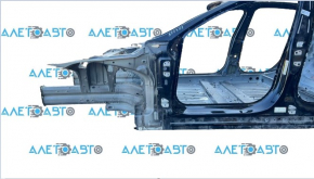 Front left quarter Tesla Model S 12-15 pre-rest RWD on the body, aluminum panel, black PBSB