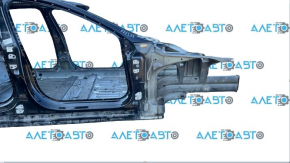 Front right quarter Tesla Model S 12-15 pre-rest RWD on the body, aluminum panel, black PBSB