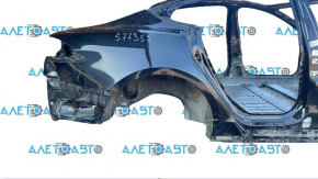 Quarter wing rear right Tesla Model S 12-20 on the body, aluminum panel, black PBSB, small dents on the arch, dented at the rear