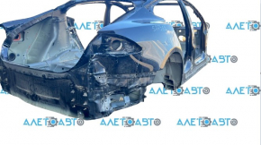 Quarter wing rear right Tesla Model S 12-20 on the body, aluminum panel, black PBSB, small dents on the arch, dented at the rear