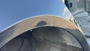 Quarter wing rear right Tesla Model S 12-20 on the body, aluminum panel, black PBSB, small dents on the arch, dented at the rear