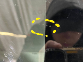 Mazda 6 sunroof glass 13-21 scratches 900x480mm, not orig