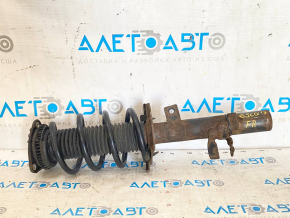 Shock absorber strut assembly front right Ford Escape MK3 13-19 straight cup, spring yellow, rusty