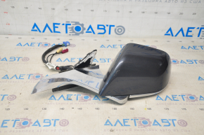 Tesla Model 3 left side mirror 18-13+2 pins, heated, auto-dimming, chrome, graphite, paint peeling, oxidation, scratches