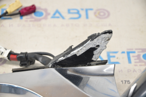 Tesla Model 3 left side mirror 18-13+2 pins, heated, auto-dimming, chrome, graphite, paint peeling, oxidation, scratches