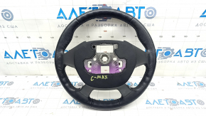 Naked steering wheel Ford C-max MK2 13-18 leather black, worn, scratches