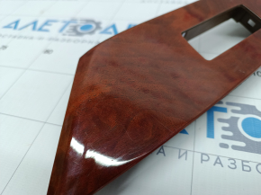 Front right window lift control trim Lexus RX350 RX450h 10-15 in light brown wood, worn
