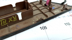 Front right window lift control trim Lexus RX350 RX450h 10-15 in light brown wood, worn, broken mount