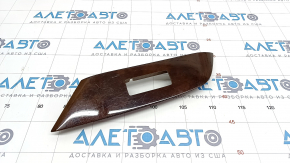 Front right window lift control trim Lexus RX350 RX450h 10-15 dark brown wood, worn, broken mount