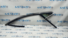 Glass seal front right Lincoln MKZ 13-16 with upper chrome molding, glass triangle, deformed guide, scratches