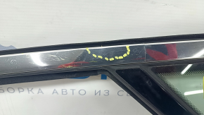 Glass seal front right Lincoln MKZ 13-16 with upper chrome molding, glass triangle, deformed guide, scratches