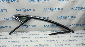 Glass seal front left Lincoln MKZ 13-16 with upper chrome molding, glass triangle, scratches
