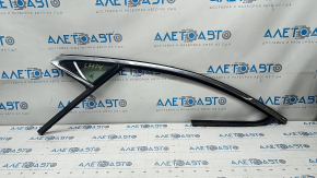 Glass seal front left Lincoln MKZ 13-16 with upper chrome molding, glass triangle, molding deformed, scratches