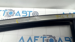 Glass seal front left Lincoln MKZ 13-16 with upper chrome molding, glass triangle, molding deformed, scratches