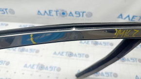 Glass seal front left Lincoln MKZ 13-16 with upper chrome molding, glass triangle, molding deformed, scratches