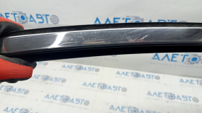 Glass seal front left Lincoln MKZ 13-16 with upper chrome molding, glass triangle, molding deformed, scratches