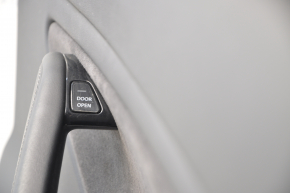 Door trim card front right Tesla Model 3 18-20 black leather, cloth insert, with window lift control and door opening button, leather melted