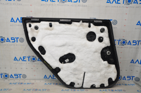 Door trim card rear right Tesla Model 3 18-20 leather black, cloth insert, with speaker, with window lift control and door opening button, leather melted, worn