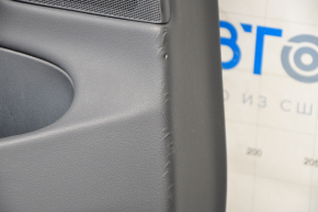 Door trim card rear left Tesla Model 3 18-20 leather black, cloth insert, with speaker, with window lift control and door opening button, leather melted, worn